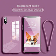 Tempered glass phone case for iPhone X series